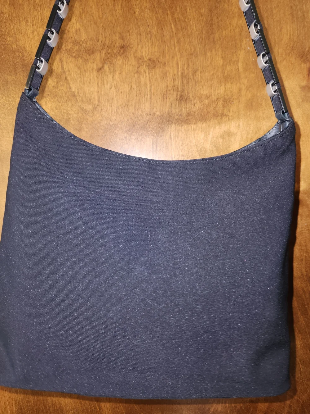 Salvatore Ferragamo Classic Black Shoulder Bag with Chain-Link Strap